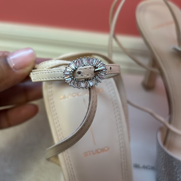 Black Suede Studio Sandals - Picture 2 of 4